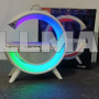 Лампа ночник с колонкой и беспроводной зарядкой G-Smart Light Sound Mini Machine + Диско шар G-2688A